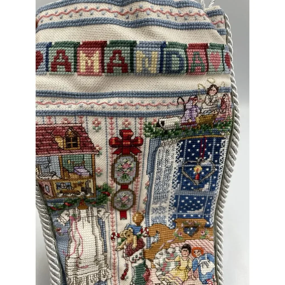 Holiday Study Heirloom Christmas Stocking Counted Crosstitch Pattern “Amanda”